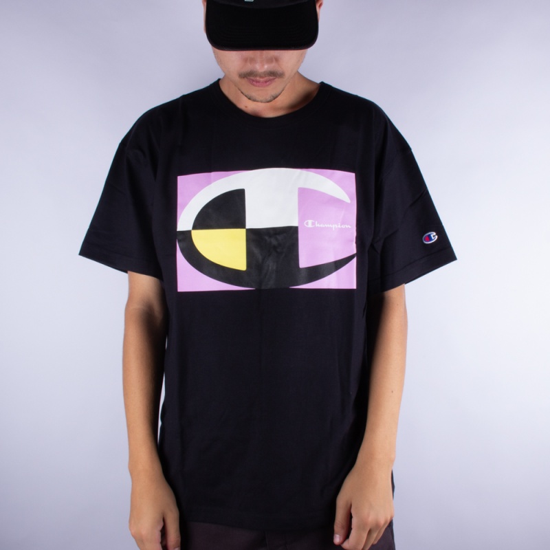 Camiseta Champion C Logo Mosaic Preto